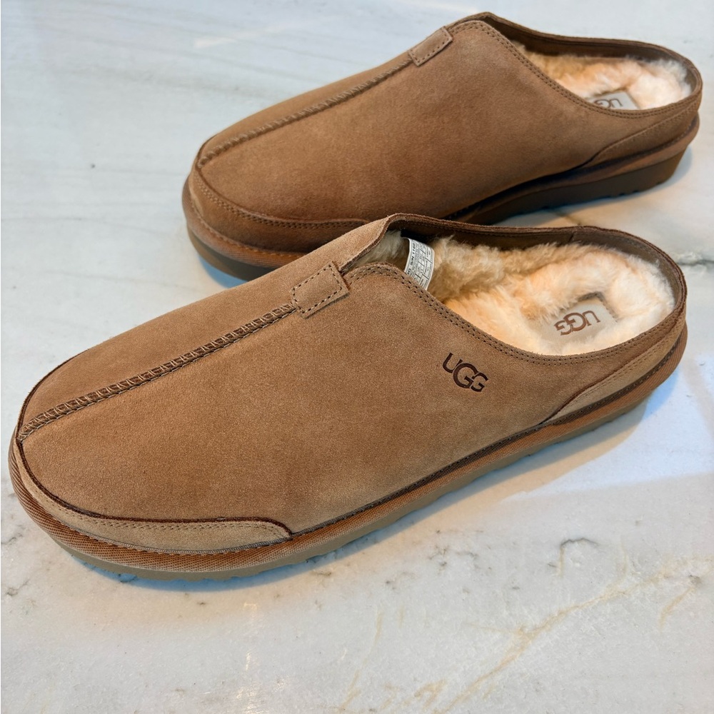 UGG Men's Brown Suede Slip-Ons